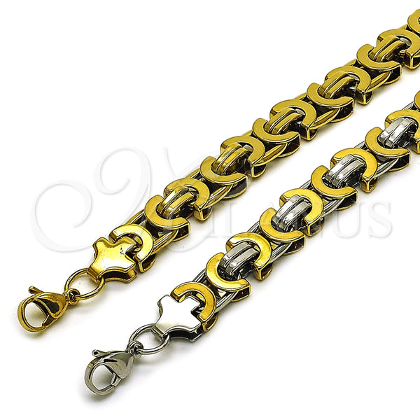 Pulsera Elegante 03.363.0006.1.09 Acero Inoxidable, Pulido, Tono Dorado (Thickness, 9 Inches Length)