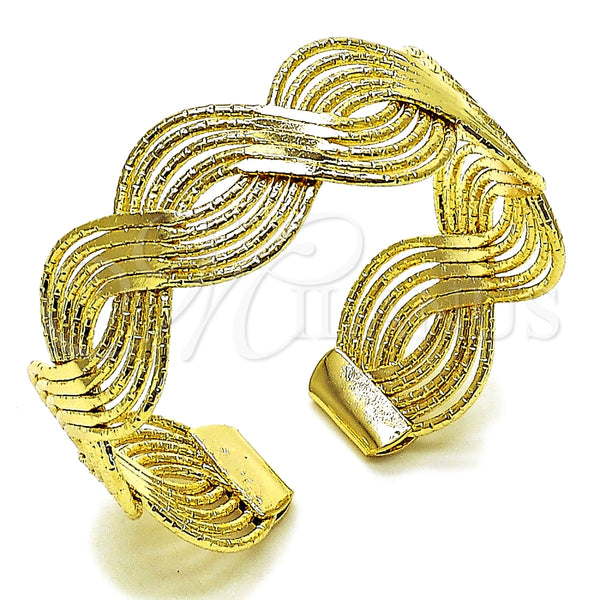 Aro Individual 07.331.0003 Oro Laminado, Diseño de Torcido, Diamantado, Tono Dorado (23 MM Thickness, One size fits all)