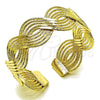 Aro Individual 07.331.0003 Oro Laminado, Diseño de Torcido, Diamantado, Tono Dorado (23 MM Thickness, One size fits all)