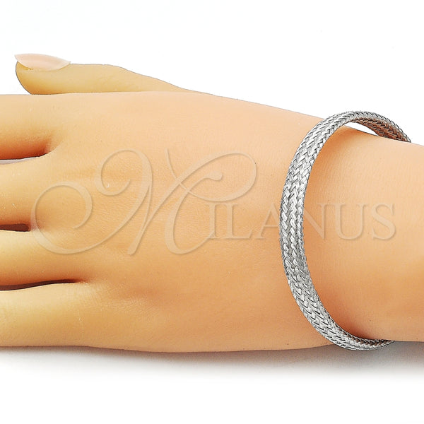 Aro Individual 07.244.0010 Acero Inoxidable, Diseño de File, Pulido, Tono Plateado (07 MM Thickness, One size fits all)