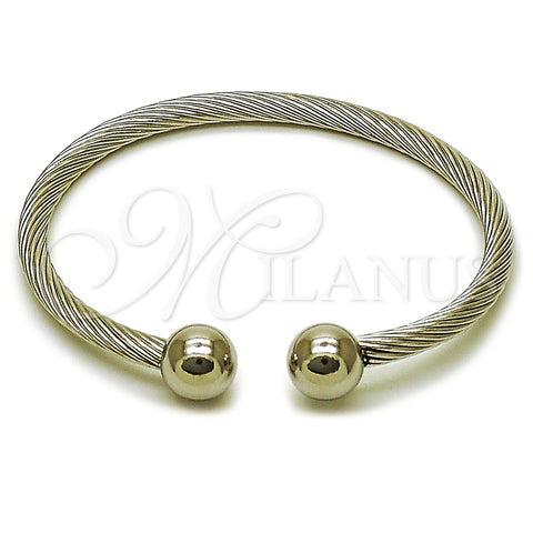 Aro Individual 07.138.0022.2 Acero Inoxidable, Diseño de Torcido y Bola, Pulido, Tono Plateado (04 MM Thickness, One size fits all)