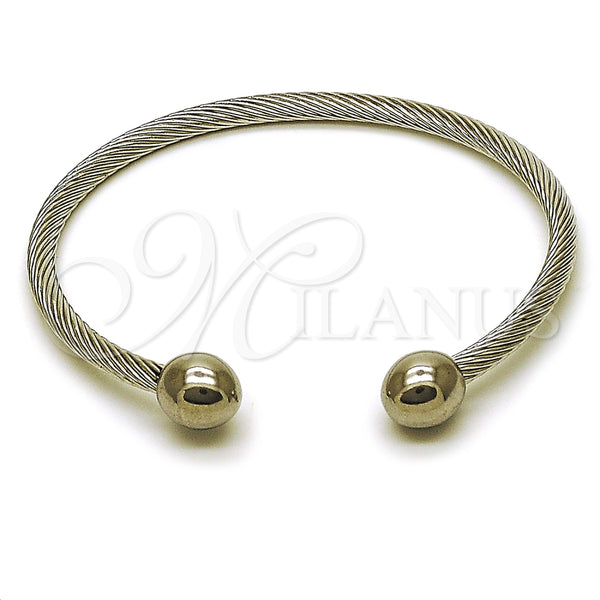 Aro Individual 07.244.0012 Acero Inoxidable, Diseño de Bola y Torcido, Pulido, Tono Plateado (Thickness, One size fits all)