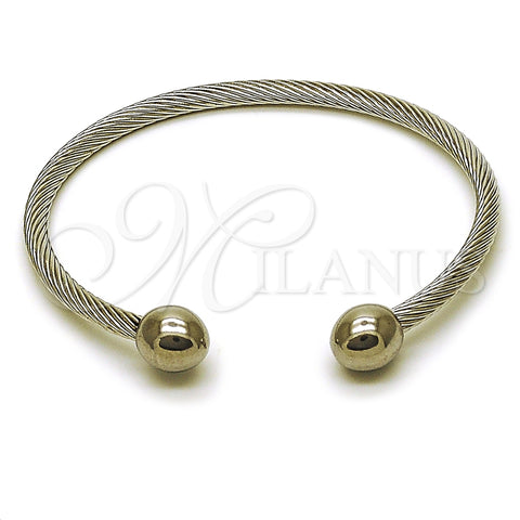 Aro Individual 07.244.0012 Acero Inoxidable, Diseño de Bola y Torcido, Pulido, Tono Plateado (Thickness, One size fits all)