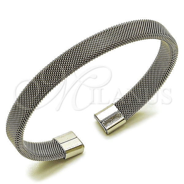 Aro Individual 07.244.0013 Acero Inoxidable, Diseño de File, Pulido, Tono Plateado (08 MM Thickness, One size fits all)