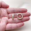 Argolla Huggie 02.195.0374.18 Oro Laminado, Diseño de Corazón, con Blanca Zirconia Cubica, Pulido, Tono Dorado