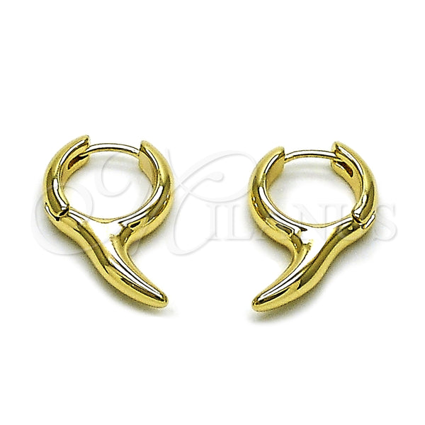 Argolla Huggie 02.195.0381.15 Oro Laminado, Pulido, Tono Dorado