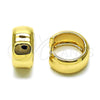 Argolla Huggie 02.195.0307.20 Oro Laminado, Pulido, Tono Dorado