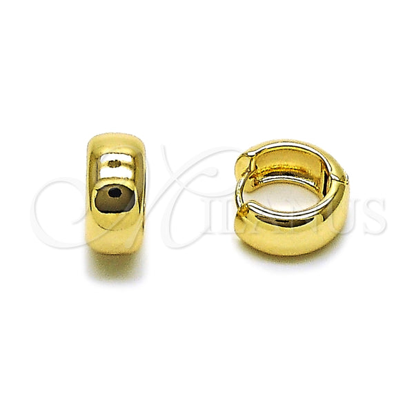 Argolla Huggie 02.195.0307.14 Oro Laminado, Pulido, Tono Dorado