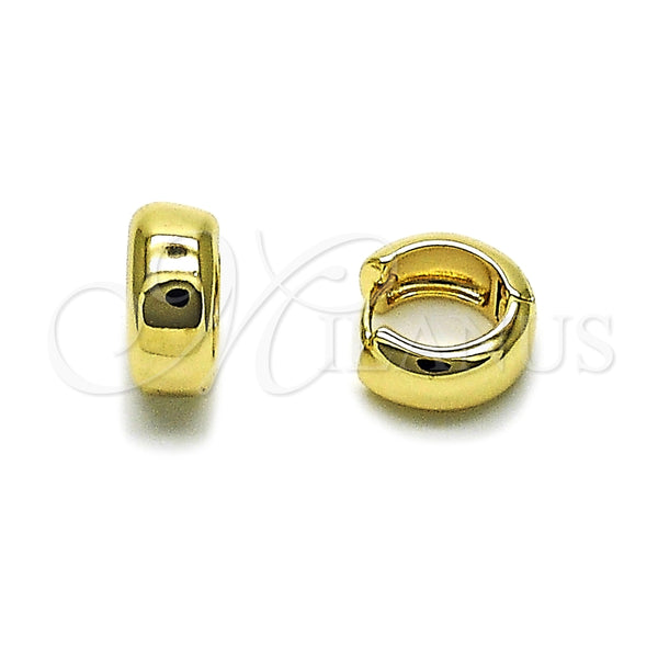 Argolla Huggie 02.195.0306.14 Oro Laminado, Pulido, Tono Dorado