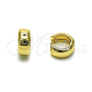 Argolla Huggie 02.195.0306.14 Oro Laminado, Pulido, Tono Dorado