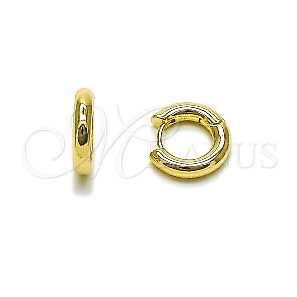 Argolla Huggie 02.195.0189.14 Oro Laminado, Pulido, Tono Dorado