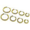 Argolla Huggie 02.195.0189.14 Oro Laminado, Pulido, Tono Dorado