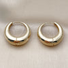 Argolla Huggie 02.195.0171.30 Oro Laminado, Pulido, Tono Dorado