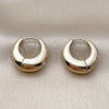 Argolla Huggie 02.195.0171.18 Oro Laminado, Pulido, Tono Dorado