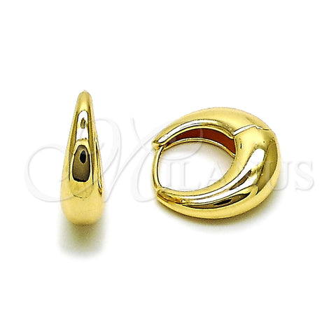 Argolla Huggie 02.195.0171.18 Oro Laminado, Pulido, Tono Dorado