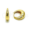 Argolla Huggie 02.195.0171.18 Oro Laminado, Pulido, Tono Dorado