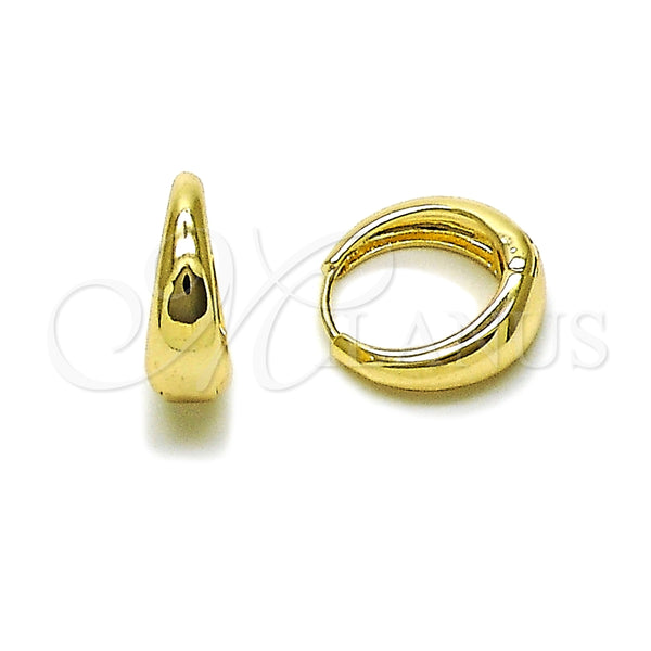 Argolla Huggie 02.195.0171.16 Oro Laminado, Pulido, Tono Dorado