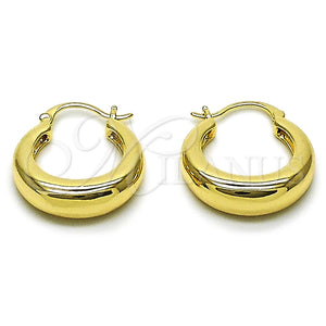 Argolla Pequeña 02.195.0394.20 Oro Laminado, Pulido, Tono Dorado
