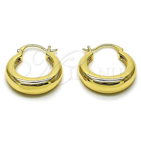 Argolla Pequeña 02.195.0394.20 Oro Laminado, Pulido, Tono Dorado