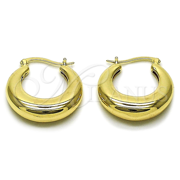 Argolla Pequeña 02.195.0394.25 Oro Laminado, Pulido, Tono Dorado