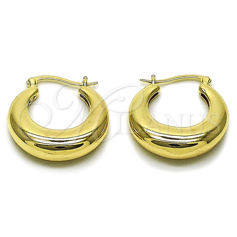 Argolla Pequeña 02.195.0394.25 Oro Laminado, Pulido, Tono Dorado