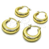 Argolla Pequeña 02.195.0394.25 Oro Laminado, Pulido, Tono Dorado
