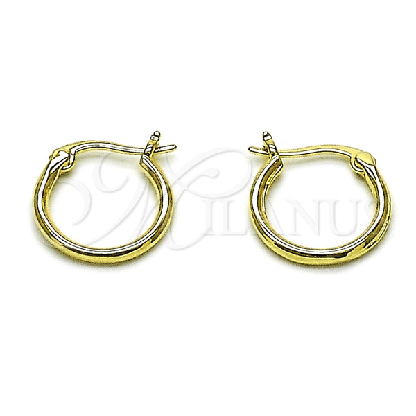 Argolla Pequeña 02.195.0395.16 Oro Laminado, Pulido, Tono Dorado