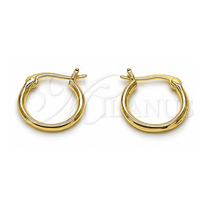Argolla Pequeña 02.195.0395.16 Oro Laminado, Pulido, Tono Dorado