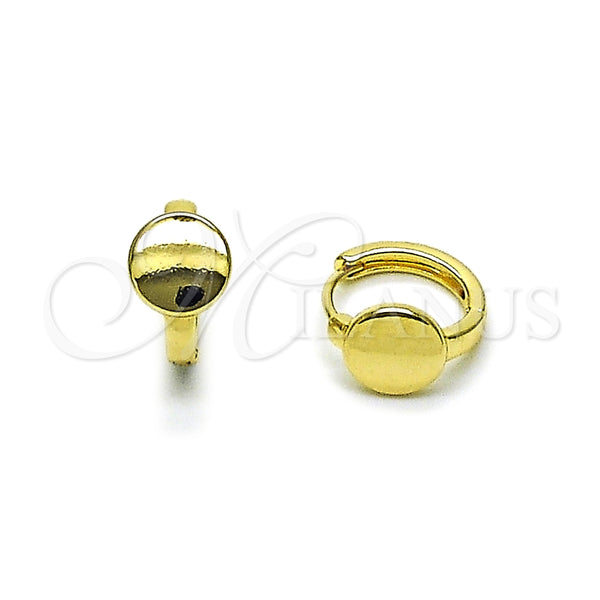 Argolla Huggie 02.195.0399.14 Oro Laminado, Pulido, Tono Dorado