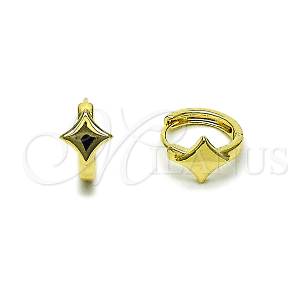 Argolla Huggie 02.195.0400.14 Oro Laminado, Pulido, Tono Dorado