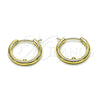 Argolla Pequeña 02.195.0401.16 Oro Laminado, Pulido, Tono Dorado