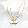 Collares con Dije 04.116.0064 Acero Inoxidable, Pulido, Tono Dorado (Thickness, 22 Inches Length)
