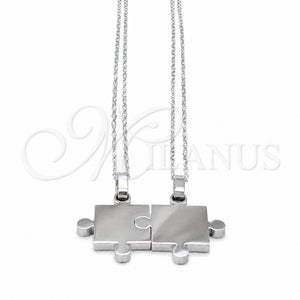 Collares con Dije 04.116.0064.1 Acero Inoxidable, Pulido, Rodinado (Thickness, 22 Inches Length)