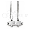 Collares con Dije 04.116.0064.1 Acero Inoxidable, Pulido, Rodinado (Grosor 01.1 MM, 22 Pulgadas de Largo)