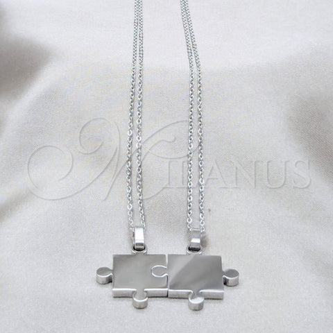 Collares con Dije 04.116.0064.1 Acero Inoxidable, Pulido, Rodinado (Thickness, 22 Inches Length)