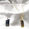 Collares con Dije 04.116.0065 Acero Inoxidable, Diseño de Amor, con Blanca Cristal, Pulido, Dos Tonos (Thickness, 22 Inches Length)