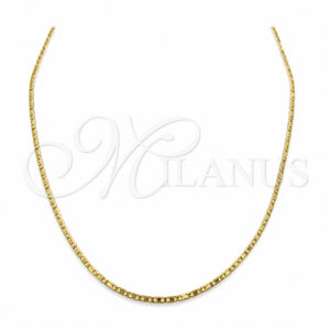 Gargantilla Basica 04.116.0089.18 Acero Inoxidable, Pulido, Tono Dorado (01 MM Thickness, 18 Inches Length)