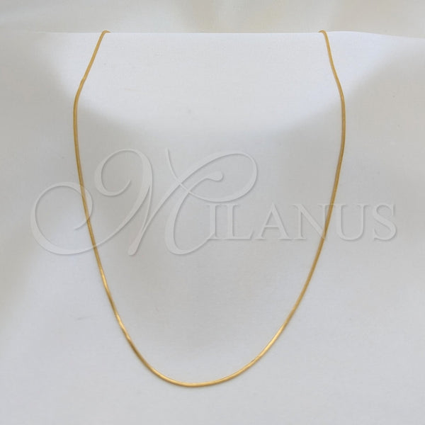 Gargantilla Basica 04.116.0096.18 Acero Inoxidable, Pulido, Tono Dorado (01 MM Thickness, 18 Inches Length)