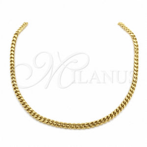 Gargantilla Basica 04.116.0105.18 Acero Inoxidable, Pulido, Tono Dorado (01 MM Thickness, 18 Inches Length)