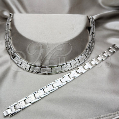 Collar y Pulsera 06.116.0100 Acero Inoxidable, Pulido, Rodinado
