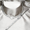 Collar y Pulsera 06.116.0102 Acero Inoxidable, Diseño de Amor, Pulido, Rodinado