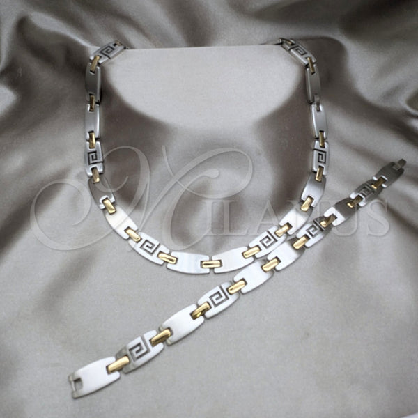 Collar y Pulsera 06.116.0104 Acero Inoxidable, Pulido, Dos Tonos