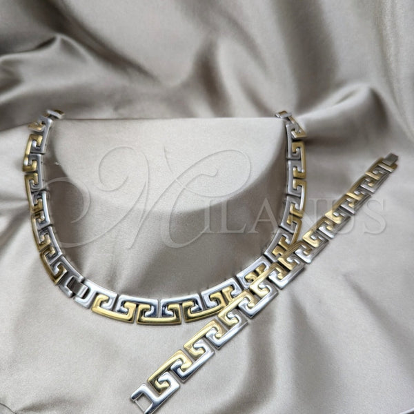 Collar y Pulsera 06.116.0105 Acero Inoxidable, Pulido, Dos Tonos