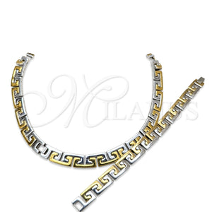 Collar y Pulsera 06.116.0105 Acero Inoxidable, Pulido, Dos Tonos