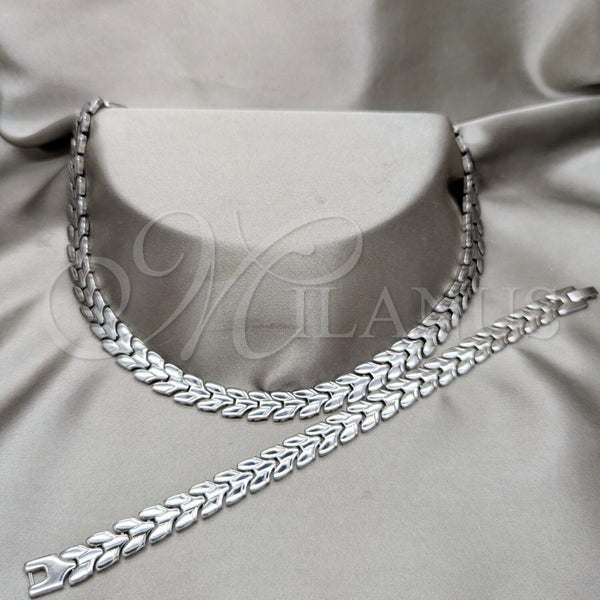 Collar y Pulsera 06.116.0110 Acero Inoxidable, Pulido, Rodinado