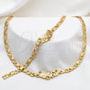 Collar y Pulsera 06.116.0115 Acero Inoxidable, Pulido, Tono Dorado
