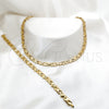 Collar y Pulsera 06.116.0124 Acero Inoxidable, Pulido, Tono Dorado