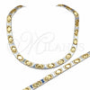 Collar y Pulsera 06.116.0134 Acero Inoxidable, Pulido, Dos Tonos