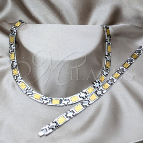 Collar y Pulsera 06.116.0135 Acero Inoxidable, Pulido, Dos Tonos