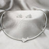 Collar y Dije 06.116.0147 Acero Inoxidable, Diseño de Delfín, con Blanca Cristal, Pulido, Rodinado